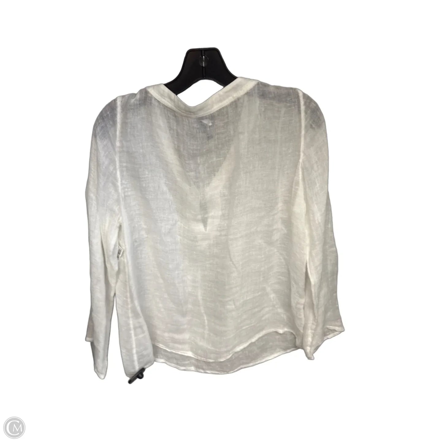 Tunic Long Sleeve By Eileen Fisher In White, Size: Mp