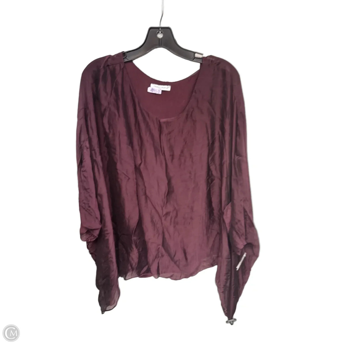 Top Short Sleeve By Tempo Paris In Maroon, Size: S