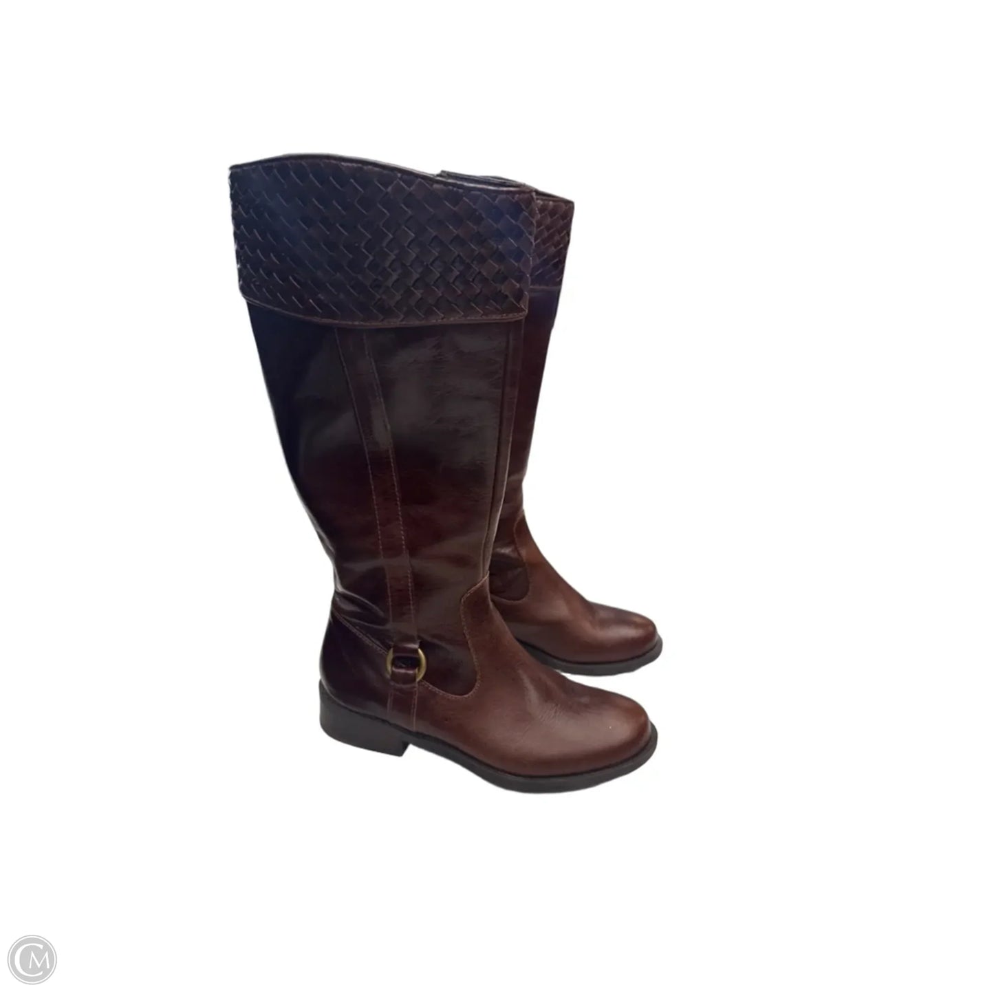 Boots Knee Flats By Me Too In Brown, Size: 7