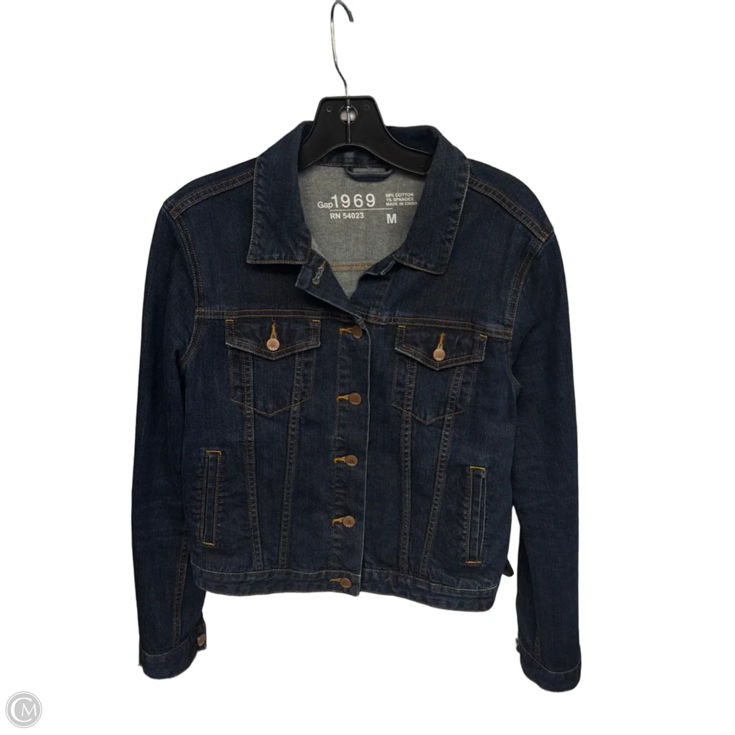 Jacket Denim By Gap In Blue Denim, Size: M