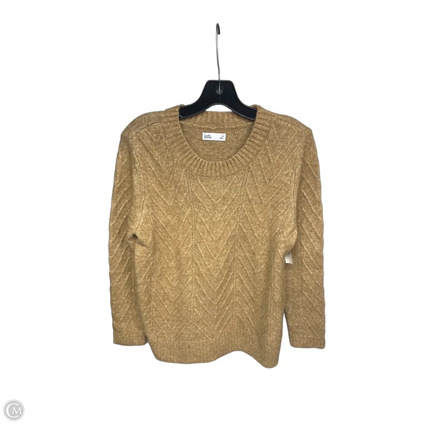 Sweater By Croft And Barrow In Tan, Size: M