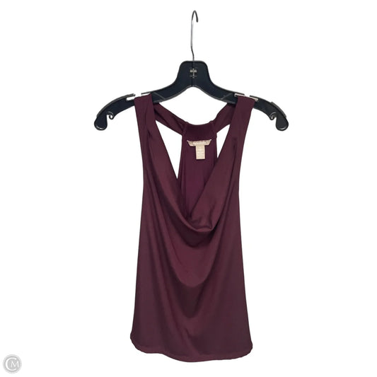 Top Sleeveless By Banana Republic In Maroon, Size: S