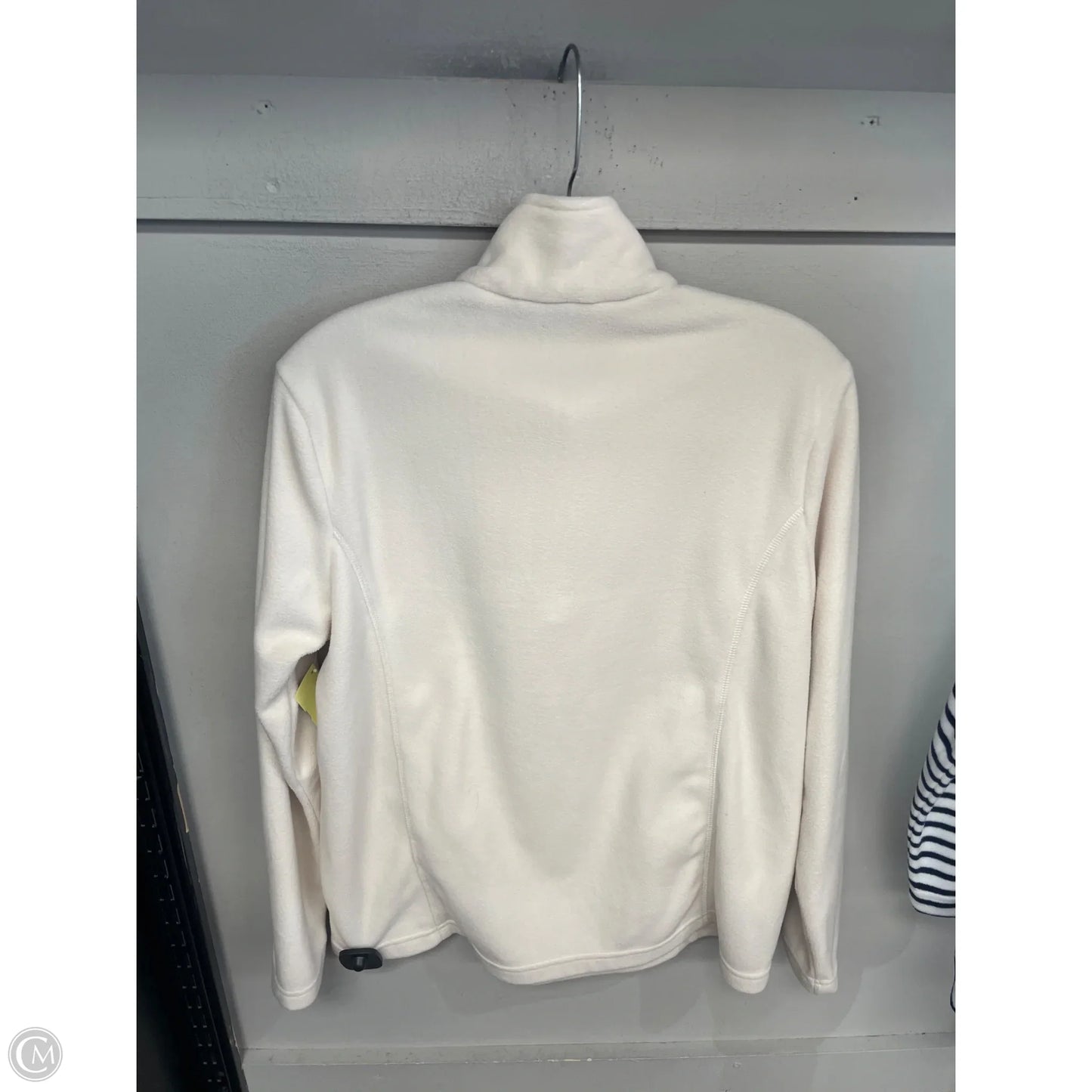 Jacket Fleece By Lands End In Cream, Size: M