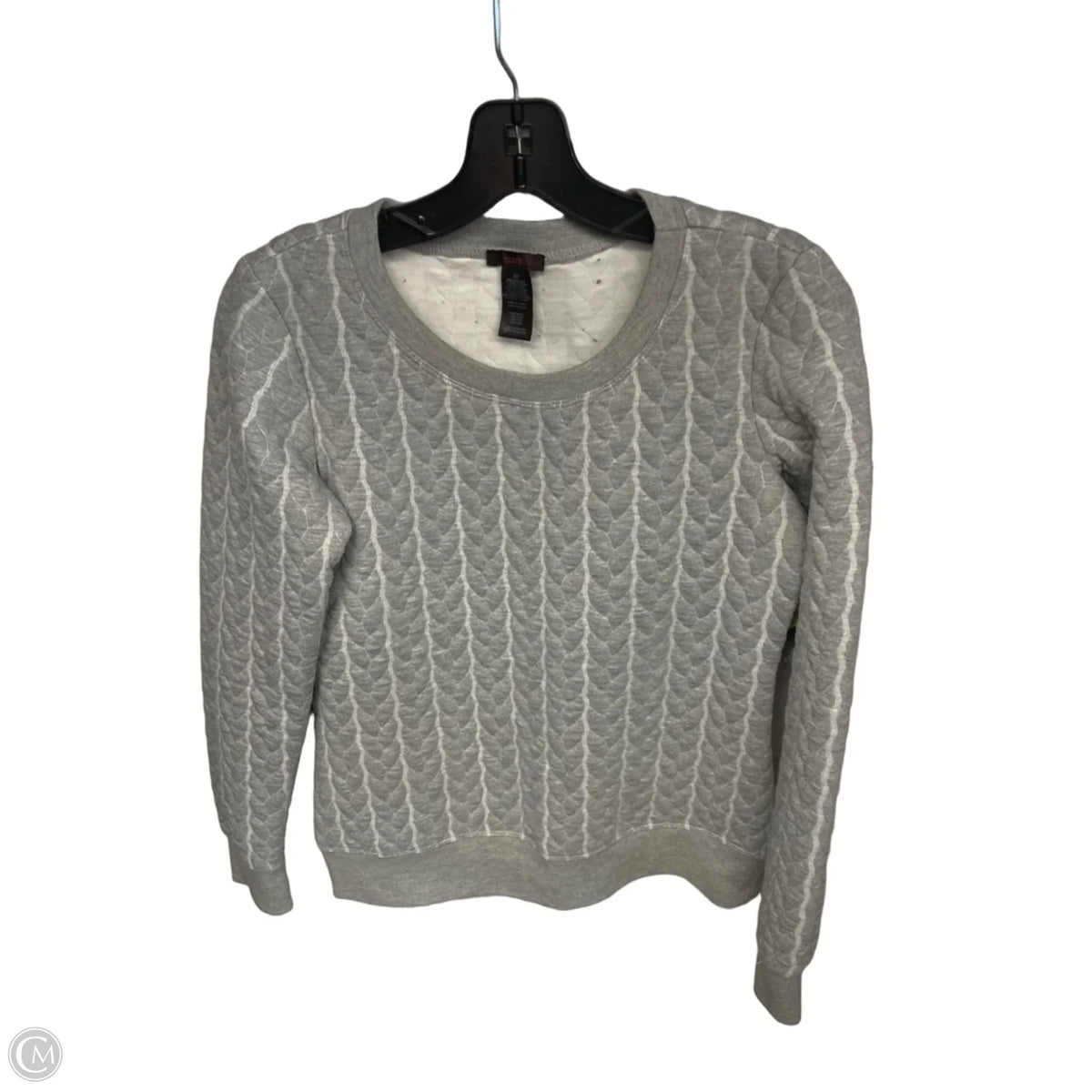 Top Long Sleeve By Mark In Grey, Size: S