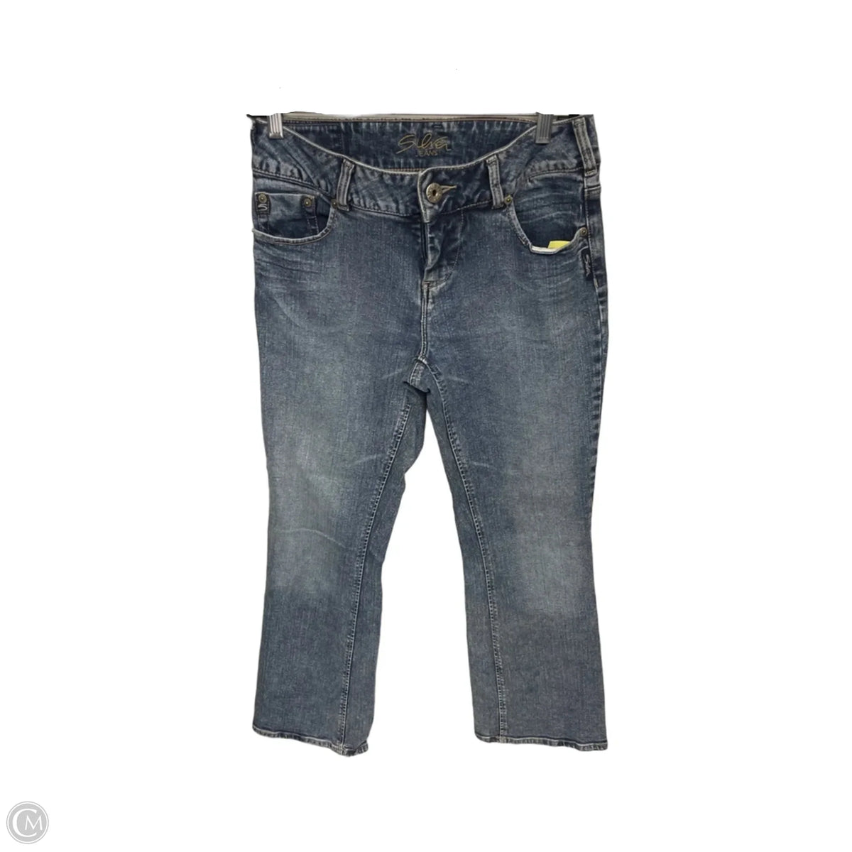 Jeans Boot Cut By Silver In Blue Denim, Size: 4