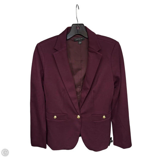 Blazer By Ann Taylor In Purple, Size: 4p