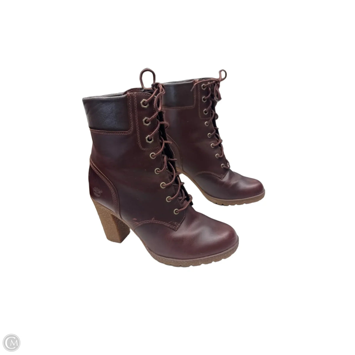 Boots Ankle Heels By Timberland In Maroon, Size: 7