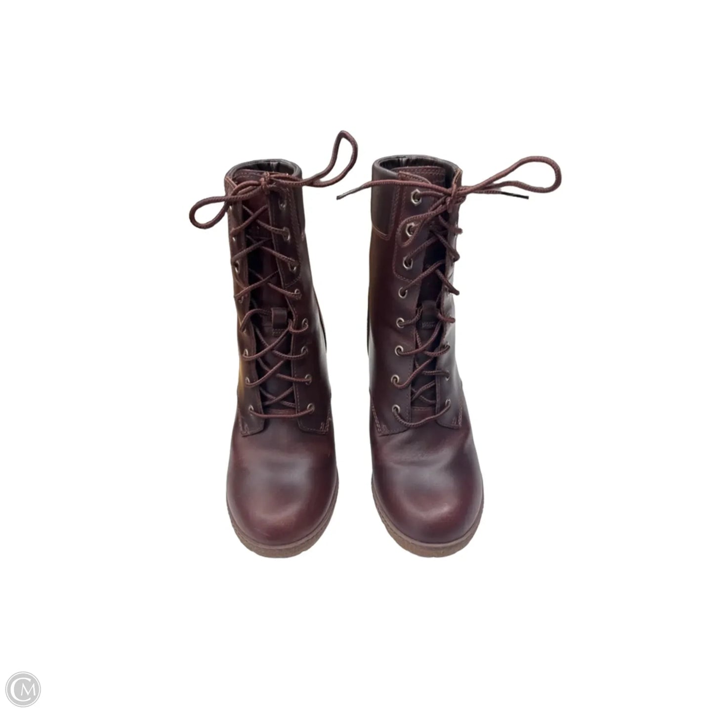 Boots Ankle Heels By Timberland In Maroon, Size: 7
