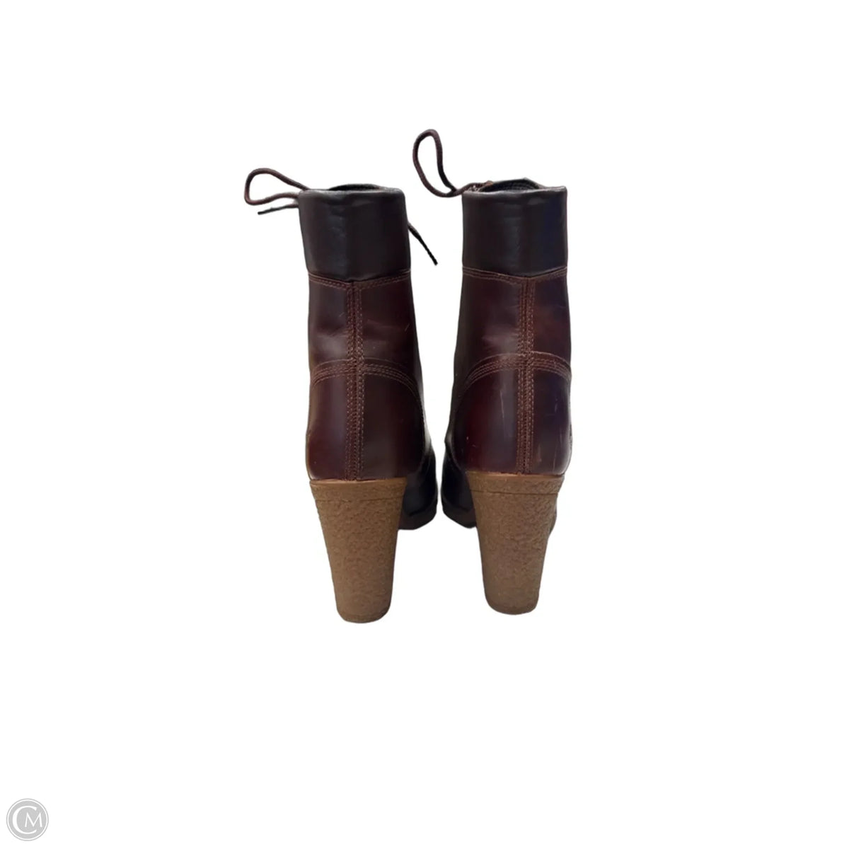 Boots Ankle Heels By Timberland In Maroon, Size: 7