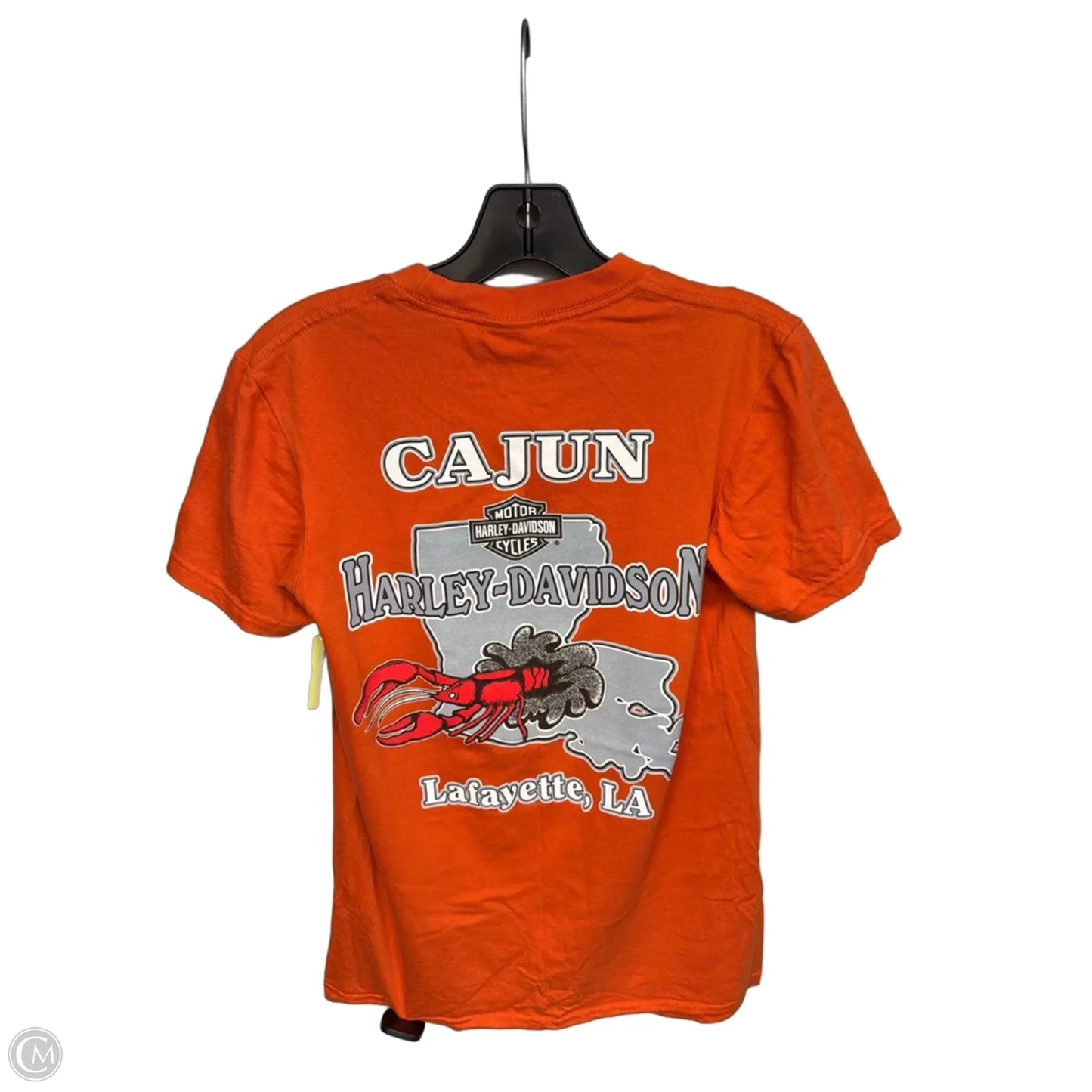 Top Short Sleeve By Harley Davidson In Orange, Size: S