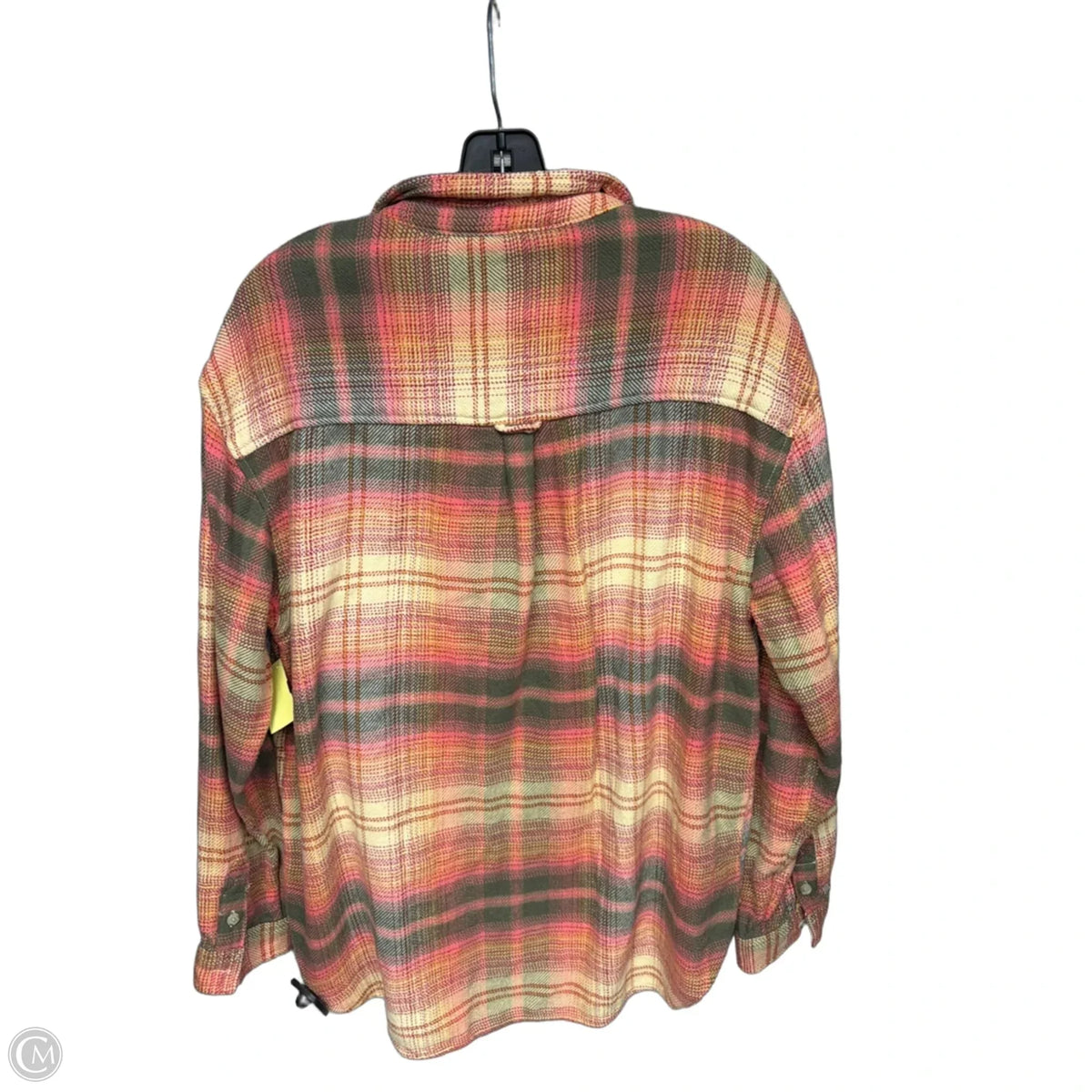 Jacket Shirt By American Eagle In Plaid Pattern, Size: M
