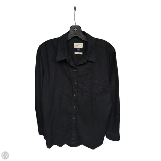 Top Long Sleeve By Universal Thread In Black, Size: M