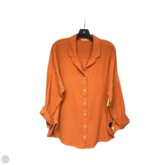 Top Long Sleeve By Soft Surroundings In Orange, Size: 1x