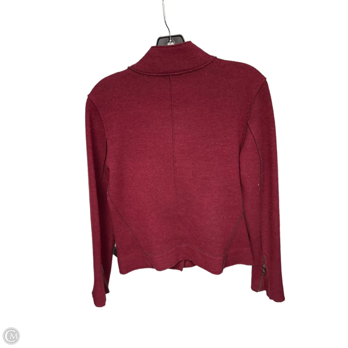 Coat Wool By Eileen Fisher In Red, Size: Xs
