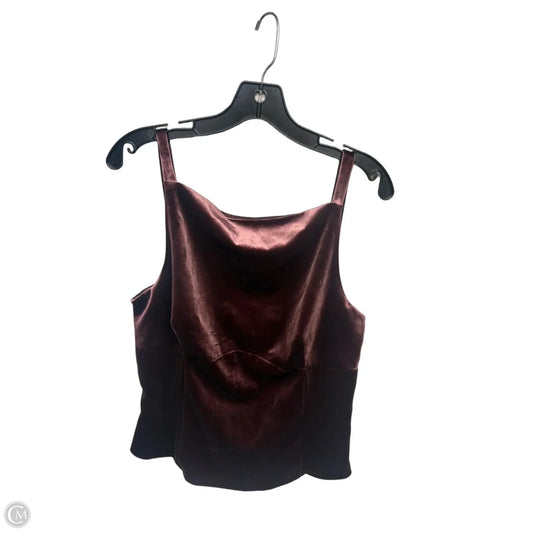 Top Sleeveless By Zara In Maroon, Size: Xl