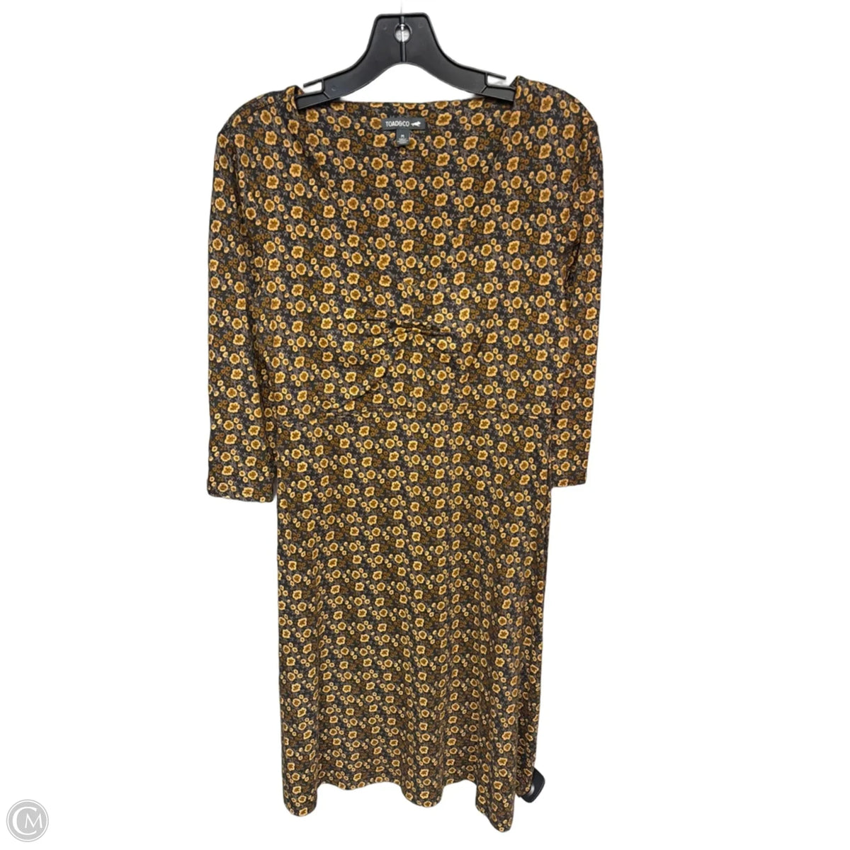 Dress Casual Midi By Toad & Co In Brown & Tan, Size: M