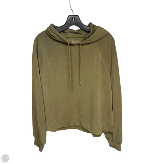 Athletic Top Long Sleeve Hoodie By Athleta In Green, Size: M