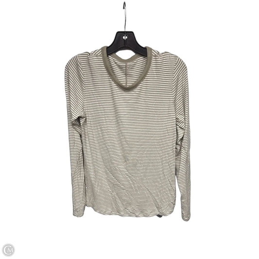 Athletic Top Long Sleeve Crewneck By Lululemon In Striped Pattern, Size: L