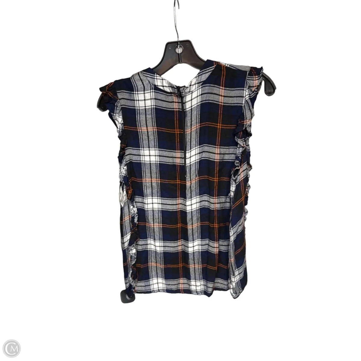 Top Sleeveless By Maurices In Plaid Pattern, Size: M