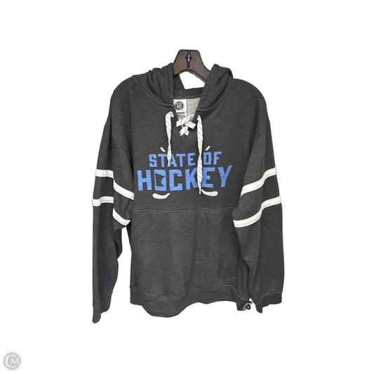 Athletic Sweatshirt Hoodie By Nhl In Blue & Grey, Size: L