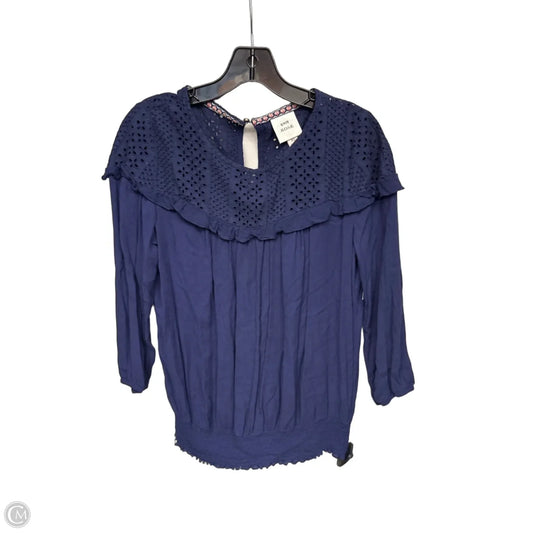 Top 3/4 Sleeve By Knox Rose In Blue, Size: Xs