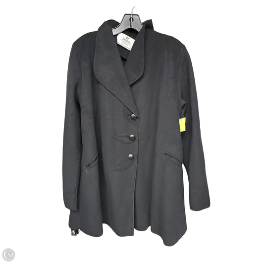 Coat Peacoat By Clothes Mentor In Black, Size: L