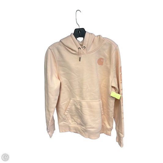 Sweatshirt Hoodie By Carhartt In Peach, Size: M