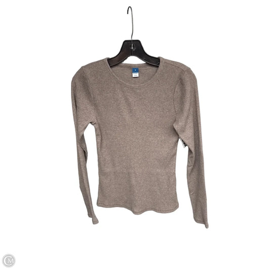 Top Long Sleeve Basic By Old Navy In Brown, Size: M