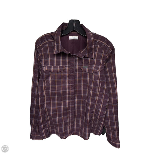 Top Long Sleeve By Columbia In Purple, Size: L