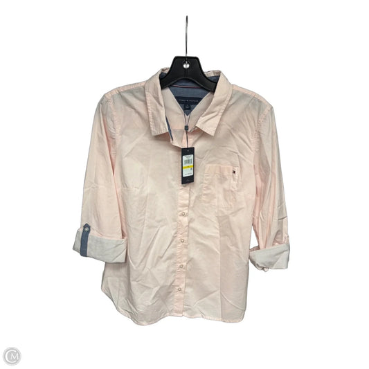 Top Long Sleeve By Tommy Hilfiger In Pink, Size: M