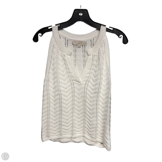 Top Sleeveless By Loft In White, Size: Xs