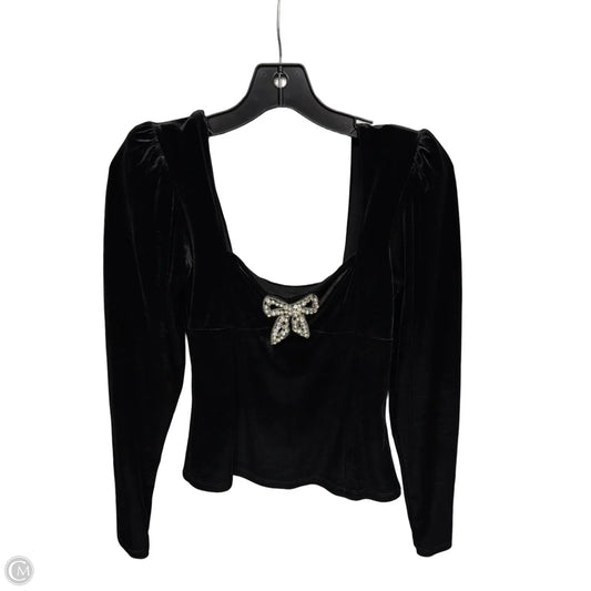 Blouse Long Sleeve By Rachel Zoe In Black, Size: Xs