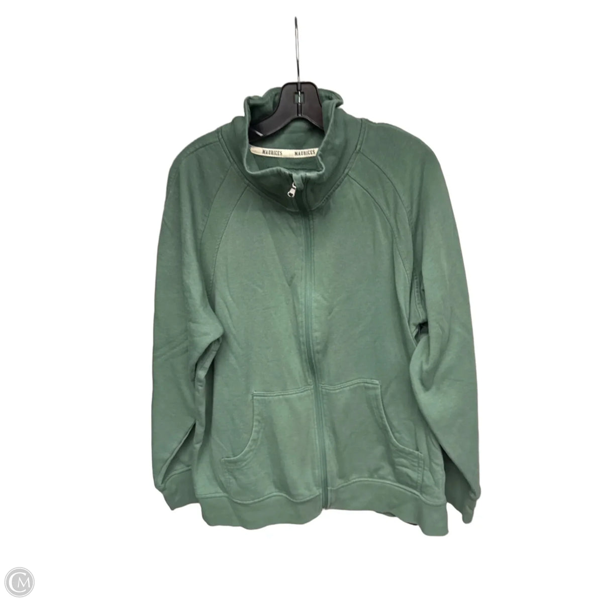 Athletic Jacket By Maurices In Green, Size: 1x
