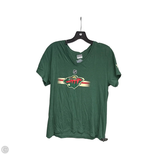 Athletic Top Short Sleeve By Nhl In Green, Size: Xl