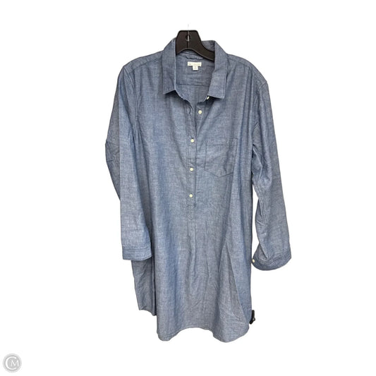 Dress Casual Midi By Gap In Blue Denim, Size: Xl