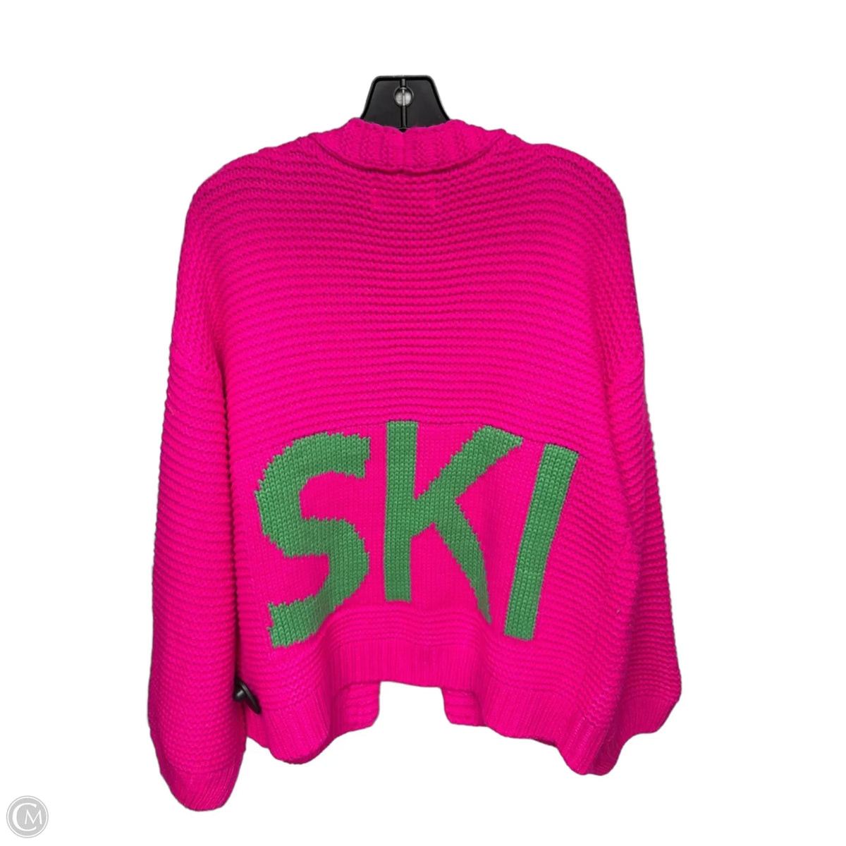 Cardigan By Cmc In Green & Pink, Size: M