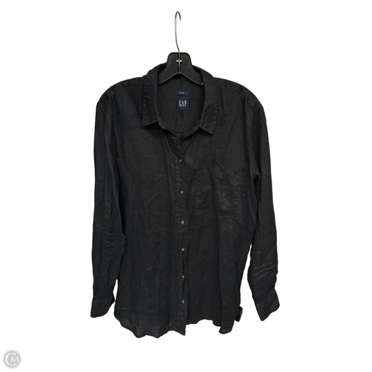 Top Long Sleeve By Gap In Black, Size: L