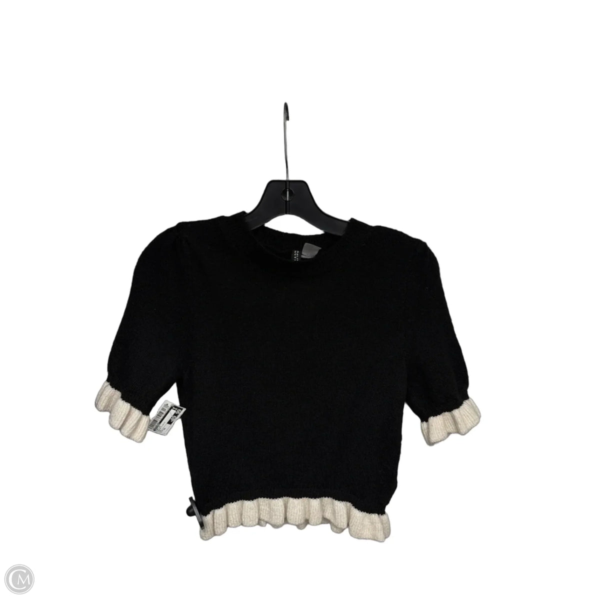 Top Short Sleeve By Divided In Black & White, Size: Xs