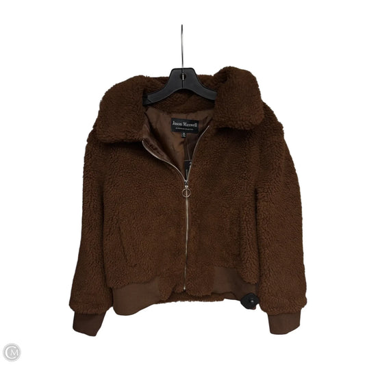 Jacket Faux Fur & Sherpa By Jason Maxwell In Brown, Size: M