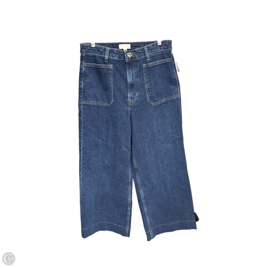 Jeans Wide Leg By H&m In Blue Denim, Size: 8