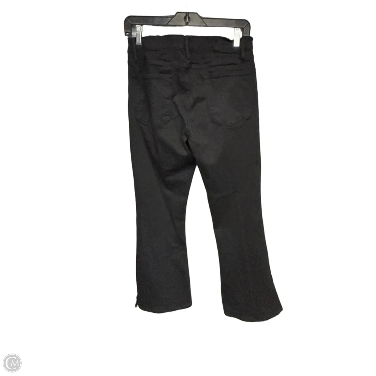 Jeans Flared By Frame In Black Denim, Size: 10