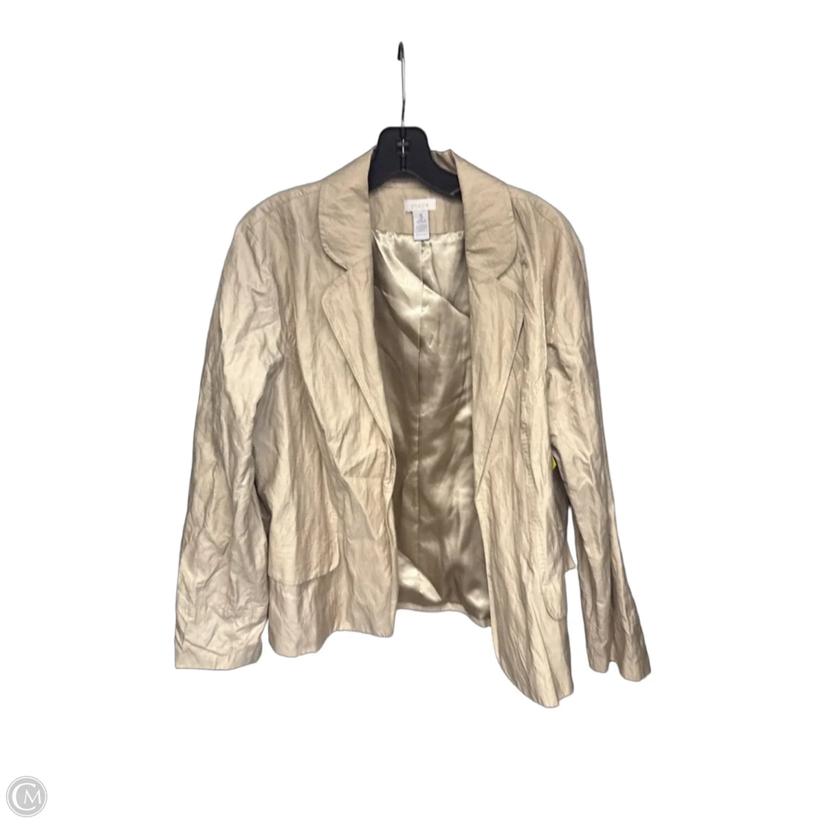 Blazer By Chicos In Gold, Size: Xl