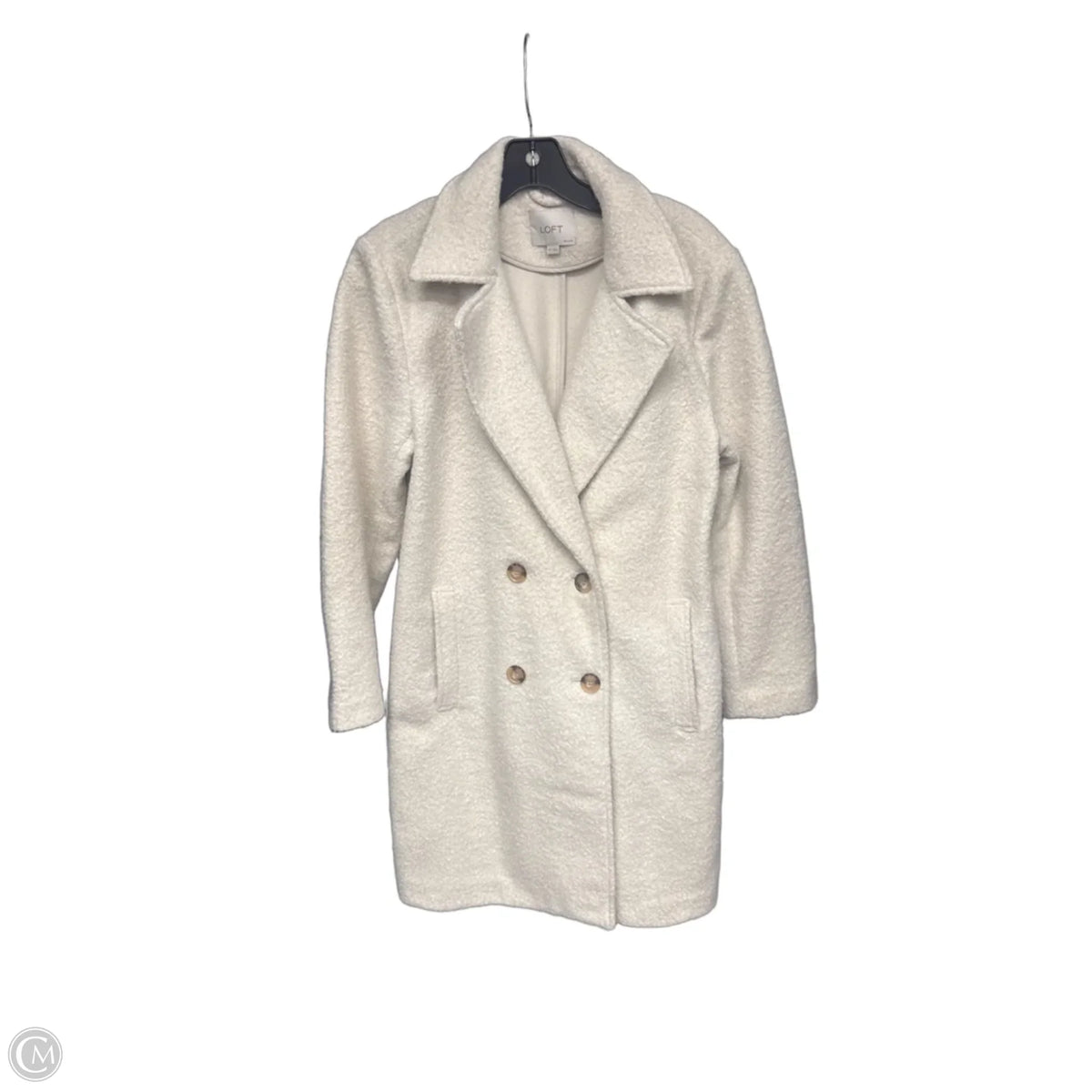 Coat Peacoat By Loft In Cream, Size: Mp