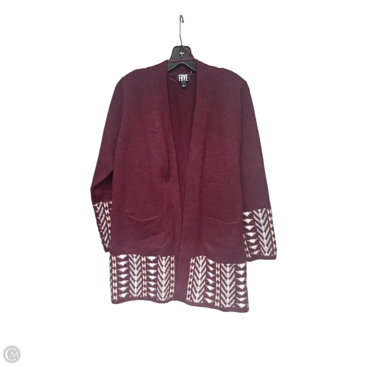 Cardigan Designer By Frye In Maroon, Size: L