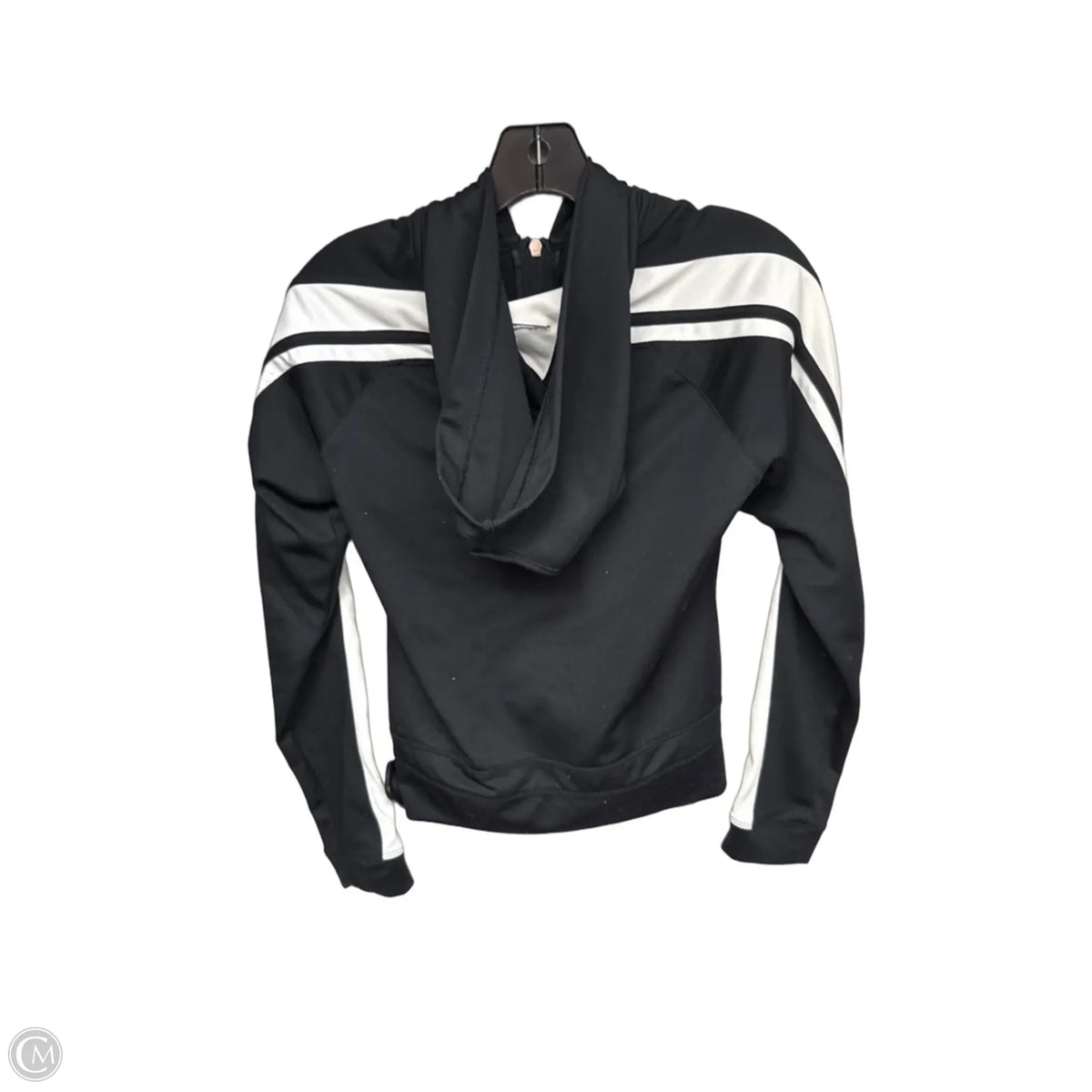 Athletic Jacket By Nike In Black & White, Size: S