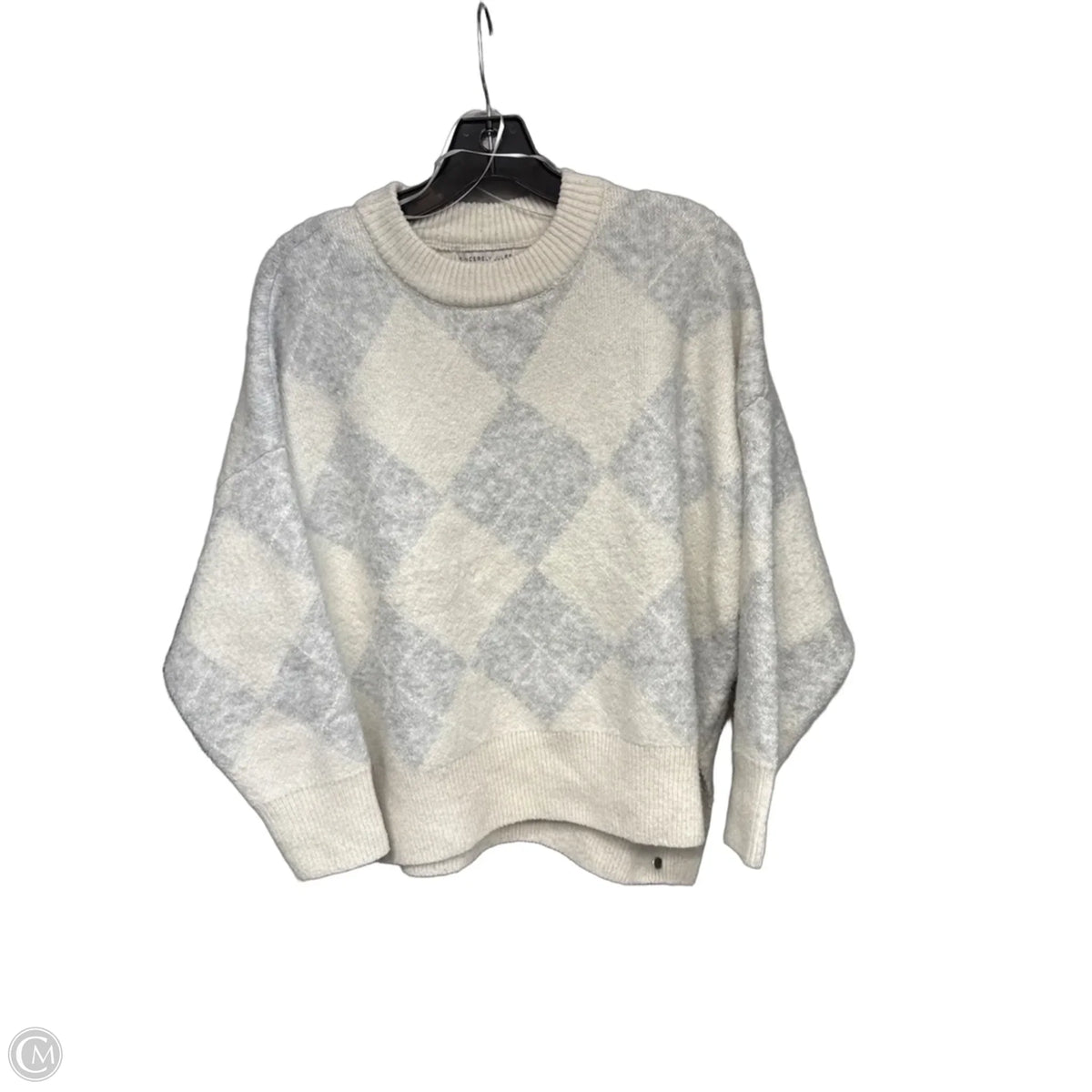 Sweater By Sincerely Jules In Cream & Grey, Size: Xs