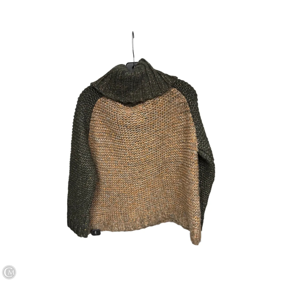 Sweater By John + Jenn In Green & Tan, Size: L