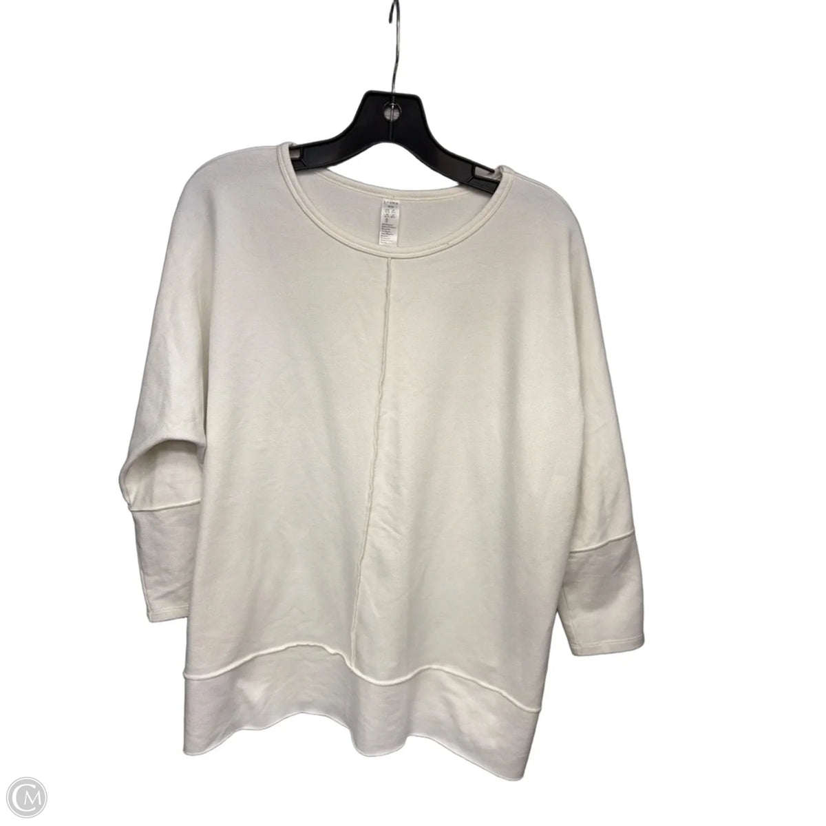 Top 3/4 Sleeve By Spanx In Cream, Size: M