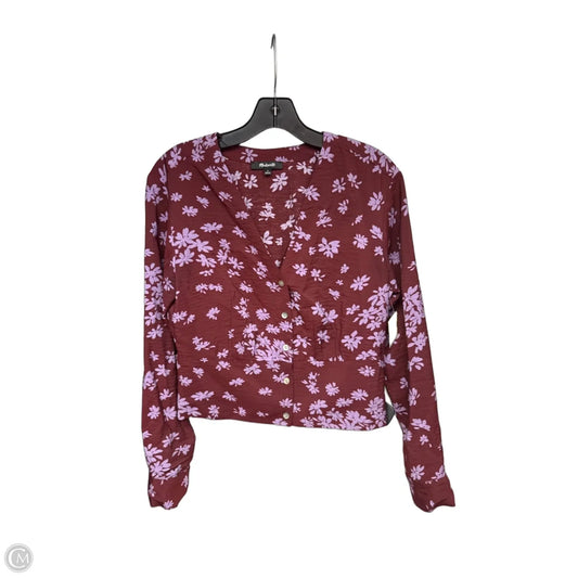 Top 2pc 3/4 Sleeve By Madewell In Brown & Purple, Size: S