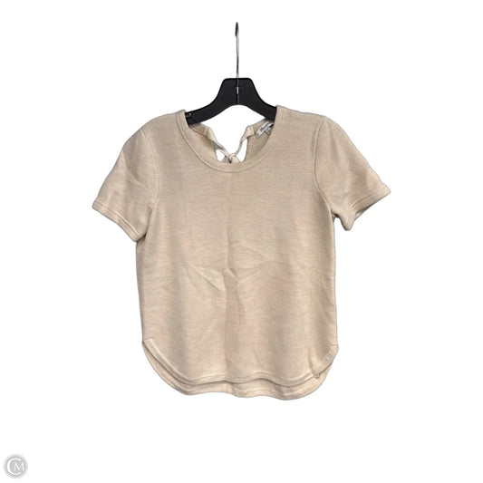 Top Short Sleeve By Madewell In Tan, Size: S